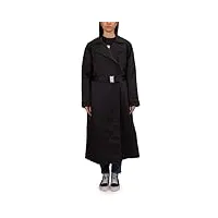calvin klein jeans - manteau surdimensionné pour femme à double boutonnage, noir , s
