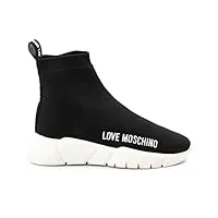 love moschino chaussette running femme tissu noir - ja15343g0hiz4 000 - taille, noir, 7