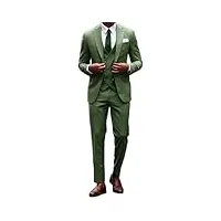 costume 3 pièces pour homme - costume formel pour homme - pour mariage, garçon d'honneur, bal de fin d'année, fête, vert sauge, 94