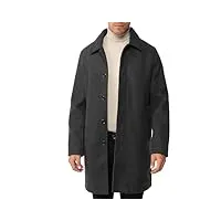 indicode ingrandrim manteau pour homme avec col rabattu | manteau d'hiver pour homme, mélange de charbons., l