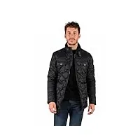 scott veste chaude jacket matelassé sirtakus zip central hiver homme (fr/es, alpha/lettres, l, taille normale, taille normale, noir)