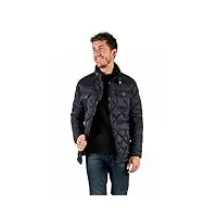 scott veste chaude jacket matelassé sirtakus zip central hiver homme (fr/es, alpha/lettres, m, taille normale, taille normale, bleu marine)