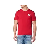 true religion t-shirt ss box hs pour homme, rouge jester, s, jester red, s