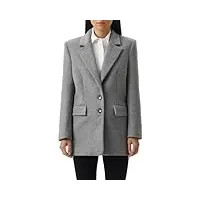 patrizia pepe manteau femme - gris modèle 8o0094a171 viscose, gris clair mel., 34
