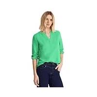 street one ls_solid splitneck blouse w sl t-shirt, vert herbe douce, 38 femme