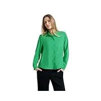 cecil solid short blouse chemisier court uni, vert céleri, xxl femme