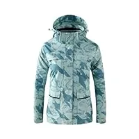 hcclijo salopette d'hiver en duvet de neige pour femme veste et pantalon de ski imperméables et respirants pour l'extérieur vêtements de snowboard 1pc green jacket 5xl