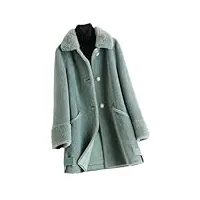 manteau de fourrure chaud d'hiver manteau de fourrure pour femme veste coupe-vent mi-long grande taille
