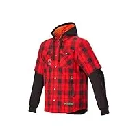 alpinestars mo.st.eq tartan chemise de moto (red/black,4xl)