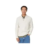 lucky brand pull à col montant nep pour homme, tweed blanc whisper, taille xl