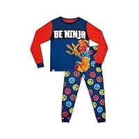 lego pyjama ninjago | ensembles de pyjama garçon à manches longues | vêtements ninjago garçons | bleu | 5-6 ans