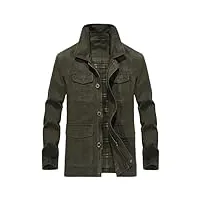 veste militaire pour homme - automne - style décontracté - en coton solide - coupe-vent, army en8, xl
