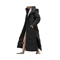 khirvwl femme doudoune longue hiver chaud veste matelassee parka à capuche manteau Élégant casual
