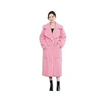 wvapzxx manteau long surdimensionné doux et chaud en fausse fourrure pour femme - automne et hiver, pnnrk, l