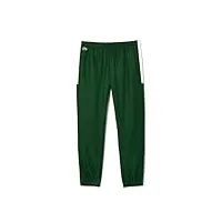 lacoste sport - pantalon survêtement hom, vert/bleu marine/blanc, l
