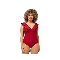 ulla popken maillot de bain laura cutout volants pièce, rouge, 56 femme