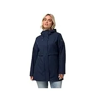 ulla popken hyprar : veste softshell avec recouvrement, imperméable jacket, noir, 46-48 femme