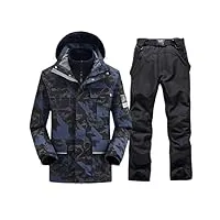 adhdyuud combinaison de ski pour homme - veste polaire épaisse et chaude - pantalon de neige - ensemble de vêtements de snowboard - salopette de ski, 1 lot (comme indiqué) 05, xxxxxl