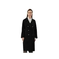 manteau en laine d'automne et d'hiver avec ceinture pour femme - veste ajustée - trench pour femme, b, xs