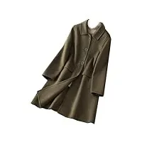 manteau d'automne et d'hiver pour femme, manteau en laine, manteau long et simple, décontracté, trench-coat assorti, b, s