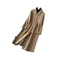 veste en laine pour femme automne hiver 100 % laine manteau de couleur unie long manteau chaud confortable caban pour femme, b, l