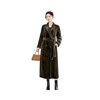 manteau d'hiver épais et chaud en fausse fourrure pour femme à double boutonnage manteau long élégant en fourrure, a, l