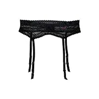 tonzn noir femmes maille dentelle métal clips porte-jarretelles sexy pour bas lingeries sexy sous-vêtements cadeau (svart xx)