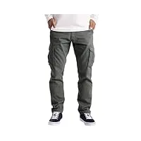 nanameei pantalon cargo homme ceinture taille pantalon de travail casual coton pants multi poches sport de jogging casual gris 3xl