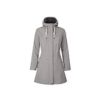 atlaslava veste d'hiver longue en polaire avec capuche - manteau d'hiver chaud pour femme - veste d'extérieur, gris clair, l