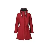 atlaslava veste d'hiver longue en polaire avec capuche - manteau d'hiver chaud pour femme - veste d'extérieur, rouge, l