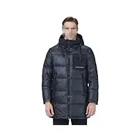 vsadsau manteau d'hiver mi-long à capuche pour homme avec fermeture éclair et grande poche, m902, xl