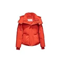 haitpant manteau court d'hiver pour femme style coréen 90 % duvet de canard blanc coupe-vent parkas d'extérieur, orange, l