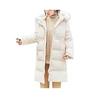 manteau long détachable avec grand col en fourrure pour femmes, cordon de serrage, ample et Épais, taille slim fit