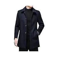 vestes et manteaux d'hiver pour hommes, vestes en laine décontractées, manteaux longs, col rabattu, mélanges de laine