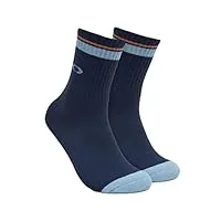 oakley chaussettes essentielles (3 pièces), bleu, m homme