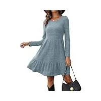 zetieny robe femmes casual robe pull tunique à manches longues robe a-line à col rond pour femme automne et hiver