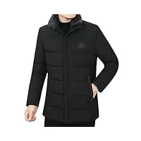 parka longue pour homme - veste d'hiver chaude et épaisse avec capuche - manteaux coupe-vent pour homme, noir , l