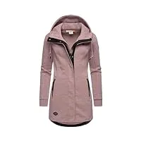 ragwear manteau de mi-saison léger pour femme - coupe-vent - avec capuche - letty - tailles xs à 6xl, mauve 24, xxxxxxl