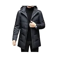 vosmii veste en duvet veste d'hiver hommes pardessus épaissir manteau chaud vestes couleur unie sweats à capuche mâle décontracté doudoune (color : blue, size : 170)