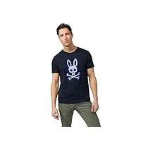 psycho bunny t-shirt graphique norwood pour homme, bleu marine, taille l