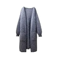 femmes vison tricoté lâche cardigan long cardigan cape automne hiver manteau pull, corps : 98 cm, poitrine : 100 cm, taille unique