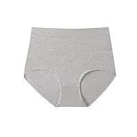 elastique solide coton confortable coton couleur femme mode sous-vêtements nuisette coton bio (grey, xl)