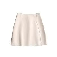 mini jupe en cuir sexy pour femmes, jupe trapèze taille haute, de rue, printemps