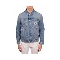 calvin klein jeans - veste slim pour homme en denim, bleu, medium