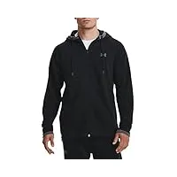 under armour sweat à capuche ua double knit full zip pour homme, noir/gris clair - 001, x-large