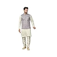 punjabi designer indian men silk koti sherwani mariage party kurta pyjama 4100, 4, x-large