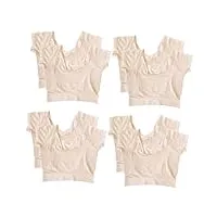 frcolor lot de 8 coussinets de transpiration pour femme - sous-vêtements d'été - vêtement d'été - coussinets lavés - protection pour femme - coussin de transpiration en modal