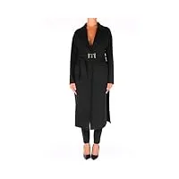 twinset manteau long avec ceinture 232tp2013-00006 noir, noir , 40