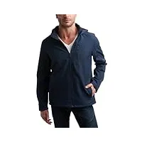 perry ellis veste pour homme - manteau softshell doublé en polaire résistant aux intempéries - veste légère et décontractée pour homme (s-xxl), bleu marine/bleu, small