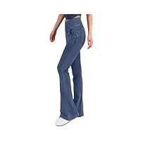 onsoyours jeggings jean femme leggings taille haute flared bootcut jeans ceinture elastiquée slim denim jeggings extensible pantalon de sport a bleu xl